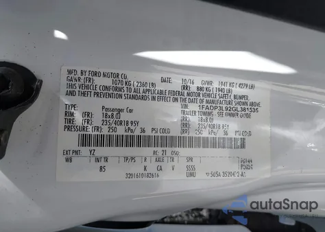 2016 Ford Focus St z USA, uszkodzony, nr VIN 1FADP3L92GL381535